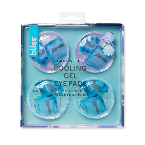 Bliss Cool With It Cooling Gel Eye Pads in packaging 
