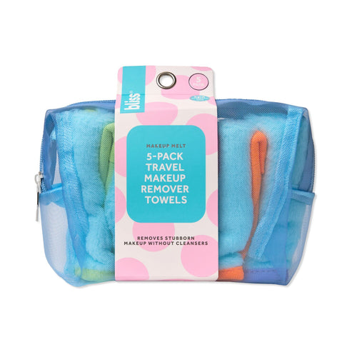 Bliss Makeup Melt Mini Reusable Makeup Remover Towels Travel Set