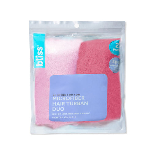 Bliss Rooting For You Microfiber Hair Wrap Duo-Pink