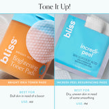 Bright Idea Brightening Toner Pads with Vitamin C comparison chart