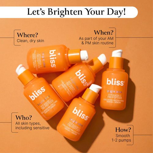 Bliss Bright Idea Serum should be used on clean, dry skin as part of your AM & PM skin routine. This serum can be used on all skin types with 1-2 pumps
