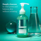 Bliss Clear Genius Cleanser deeply cleanses to clear pores & balance skin without irritating