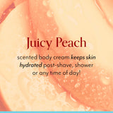 Bliss Oh That's Rich Body Cream has a peach scent to keep skin hydrated any time of day