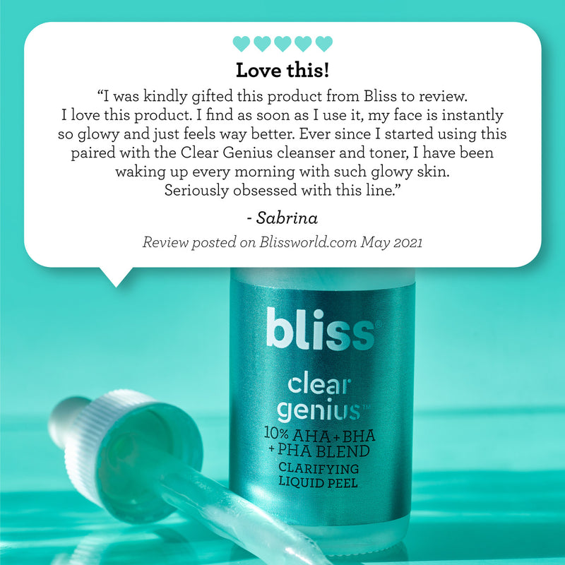 Bliss Clear Genius Peel customer review