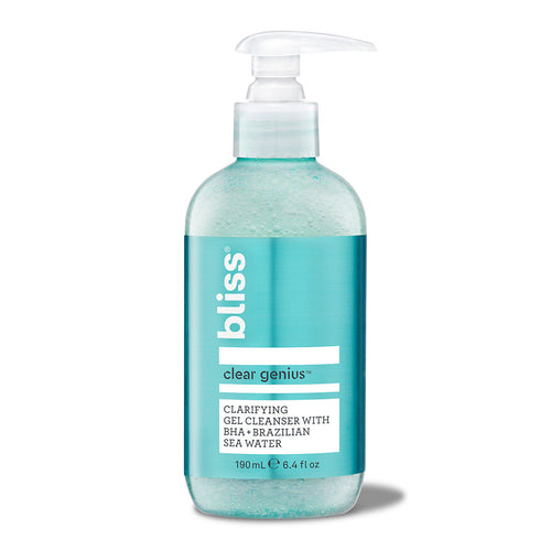 Bliss Clear Genius clarifying gel cleanser with bha and brazilian sea water