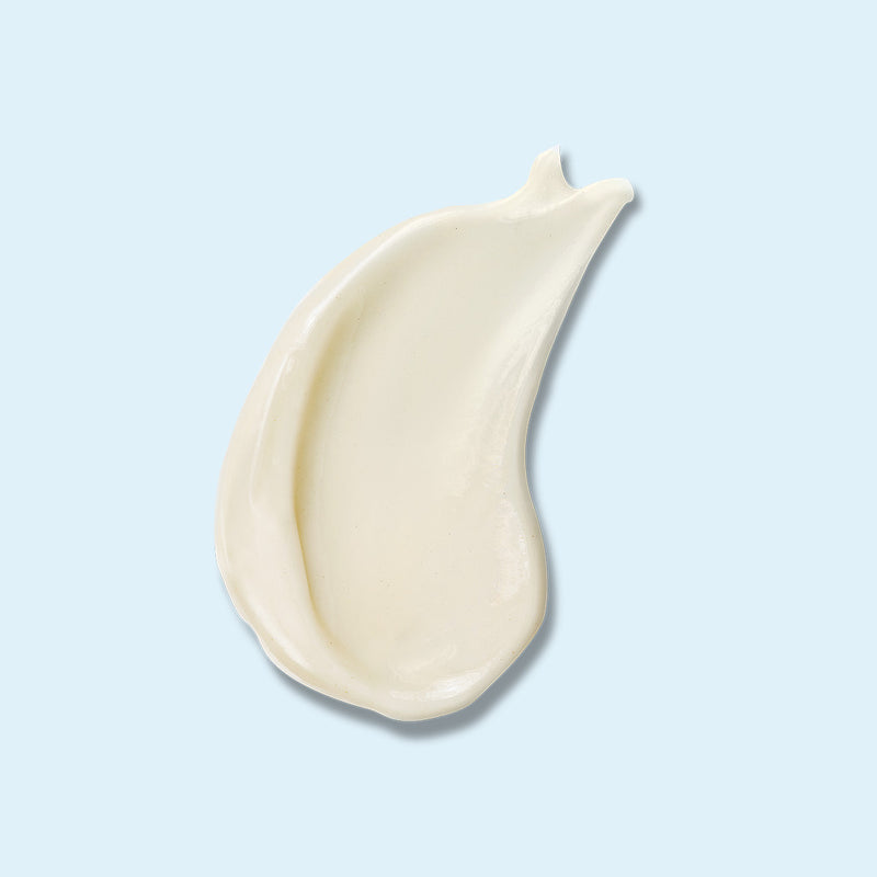 Bliss Product swatch for rest assured eye cream, creamy off-white