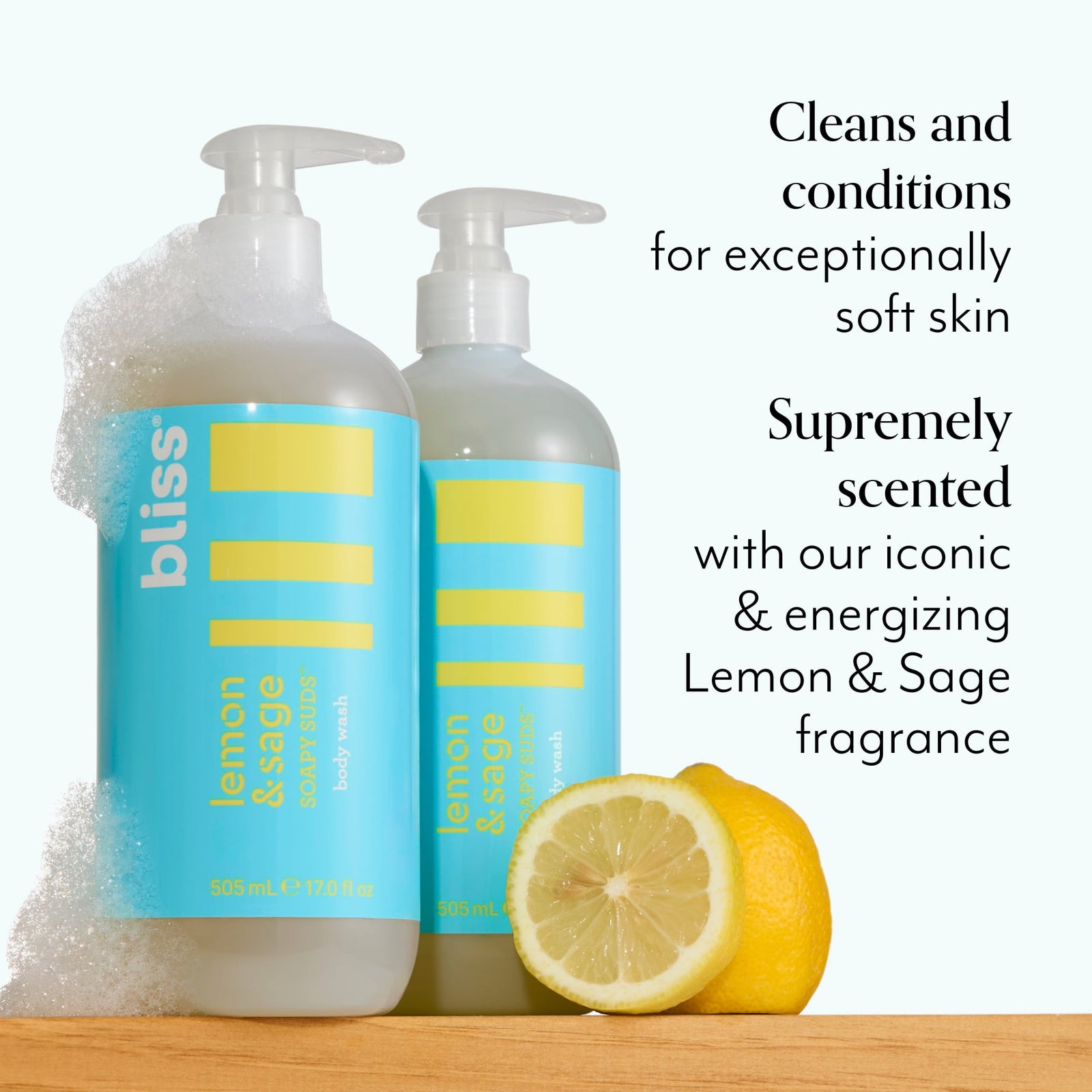 Lemon & Sage Soapy Suds Foaming Body Wash | Bliss – Bliss World Store