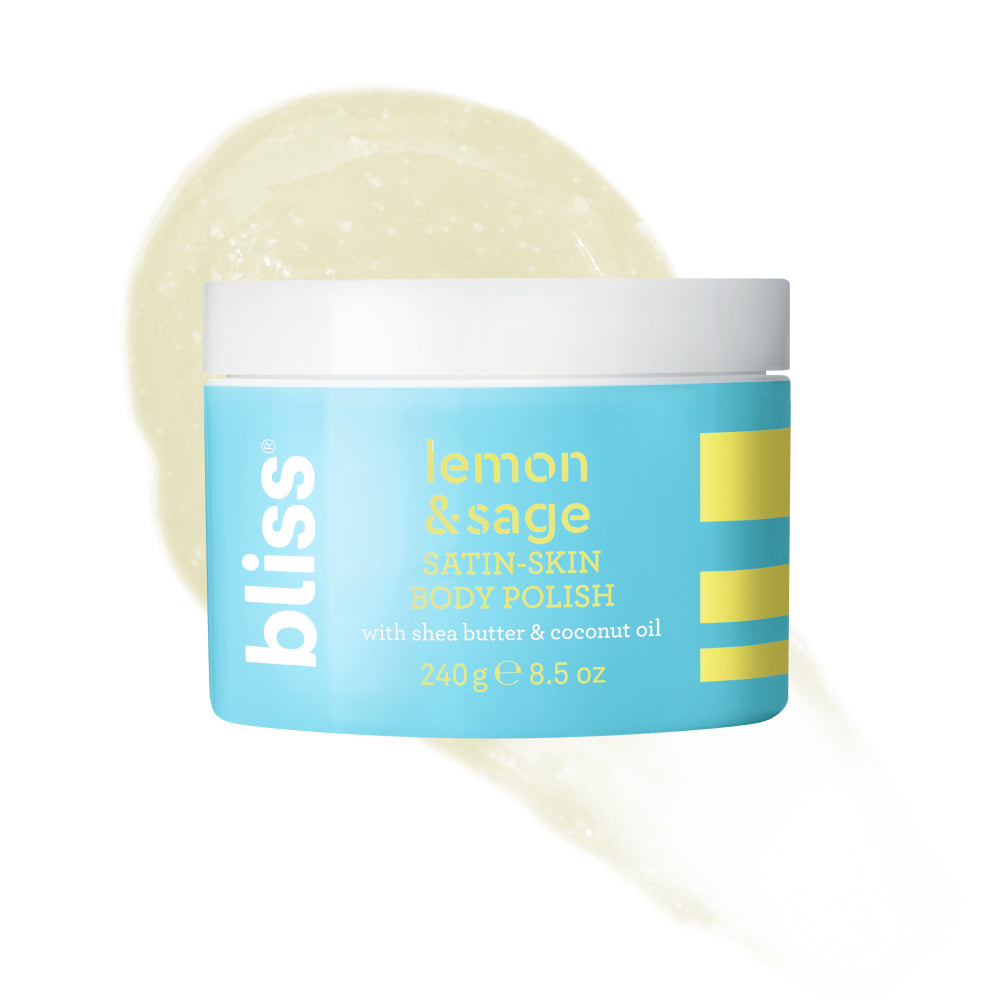 Lemon & Sage Satin-Skin Body Polish & Exfoliating Scrub | Bliss