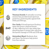Bliss Block Star SPF Mini 30 Key Ingredients include Titanium Dioxide, Zinc Oxide, Antioxidant Blend