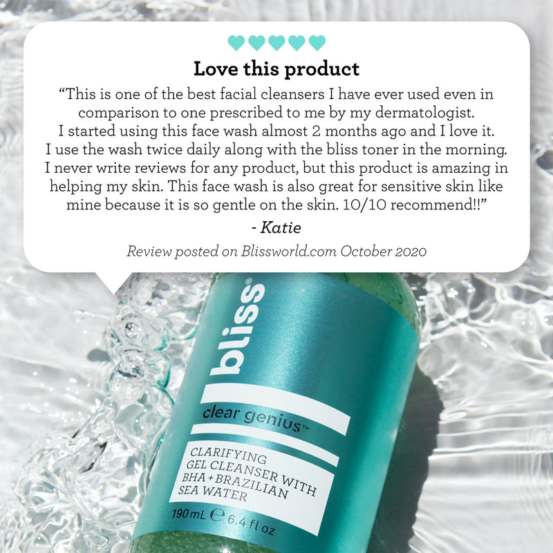 Bliss Clear Genius Cleanser customer review