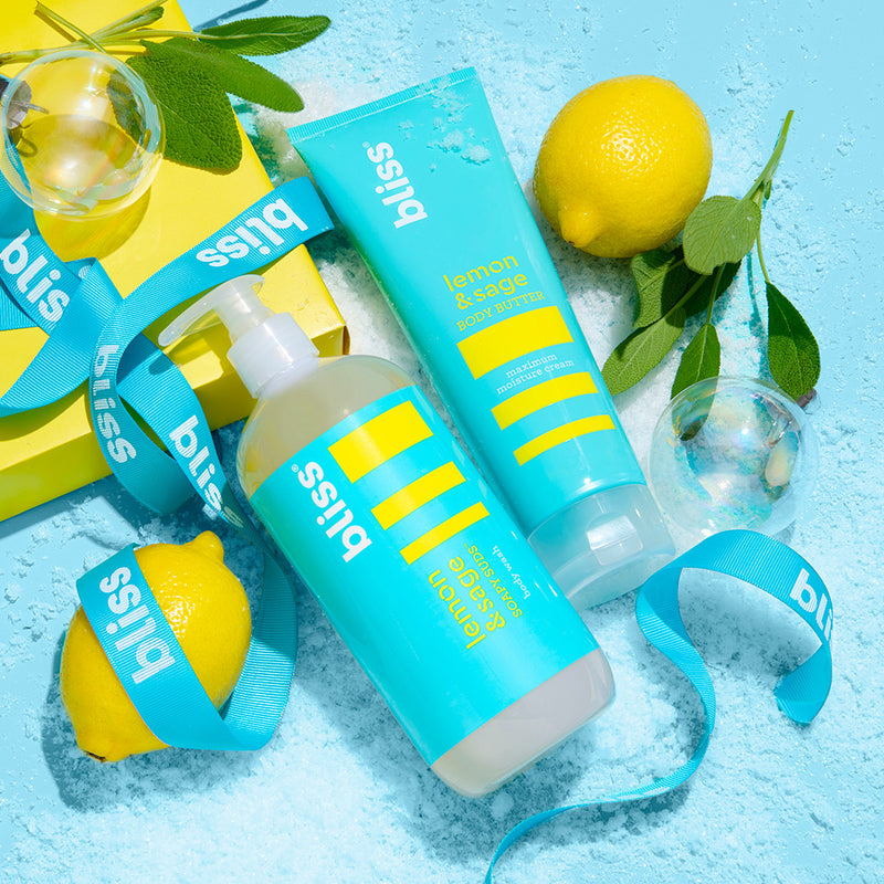 Bliss Lemon Love Duo includes Lemon & Sage body wash and body butter