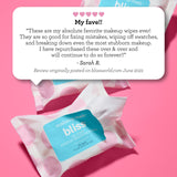 Bliss Makeup Wipes (30 count) customer review