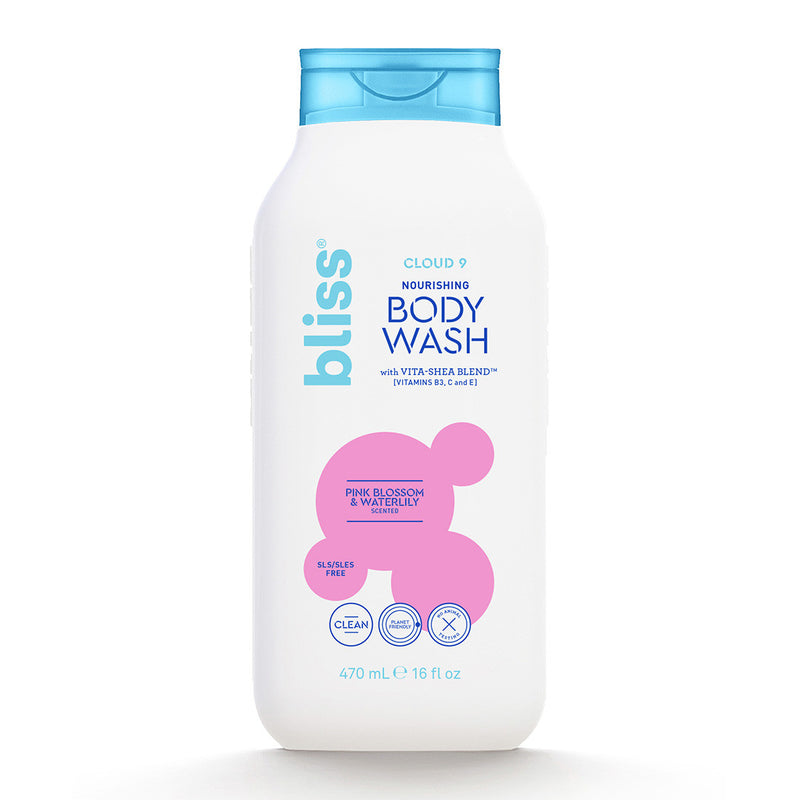 Pink Blossom Water lily body wash bottle